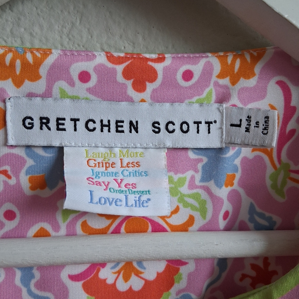 Gretchen Scott Designs Multicolor Floral Tunic - Pink, Orange, Green, Blue - Picture 3 of 14